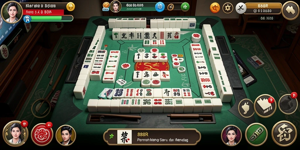 Screenshot utama 888R menampilkan gameplay Mahjong yang mendebarkan.