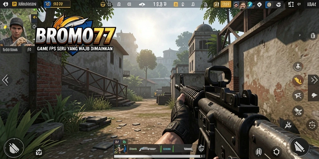 Tampilan seru dari gameplay BROMO77 di medan perang.