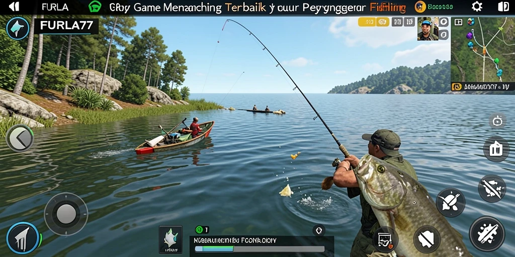 Screenshot gameplay FURLA77 dengan suasana memancing yang menakjubkan.