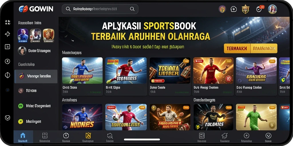 Tampilan gameplay taruhan olahraga di GOWIN yang menarik.