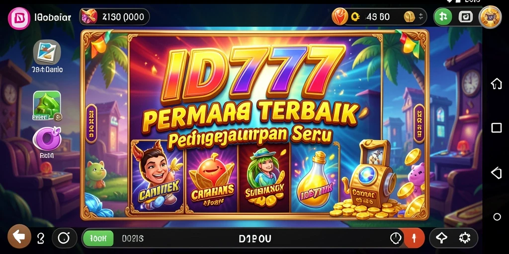 Tampilan gameplay seru dari permainan Slot ID777 yang penuh warna.