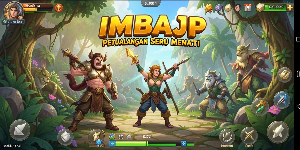 Screenshot gameplay IMBAJP menunjukkan aksi petualangan yang mengasyikkan.