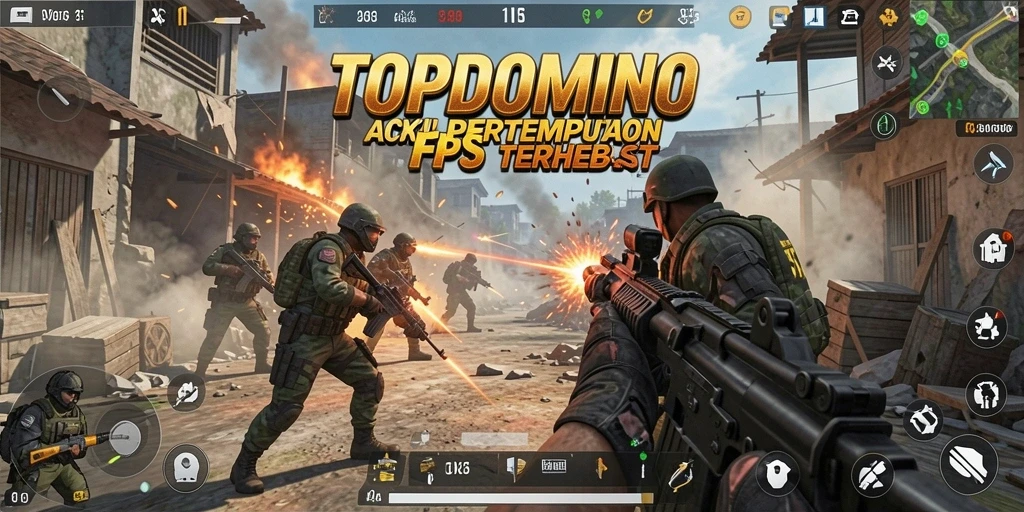 Screenshot gameplay menarik dari TOPDOMINO yang menunjukkan aksi pertempuran yang intens.